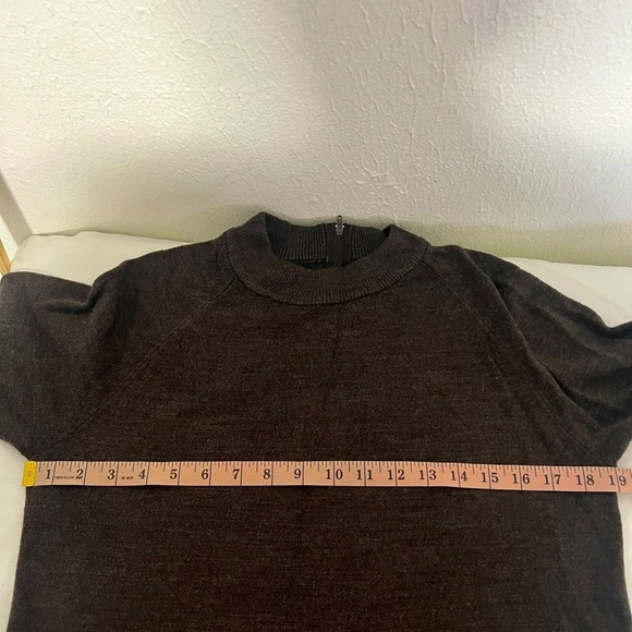 Mercer Street Studio Womens Sweater Small Chocolate Brown Zip Back Long Sleeve - Picture 10 of 11